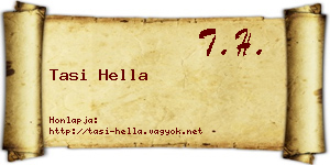 Tasi Hella névjegykártya
